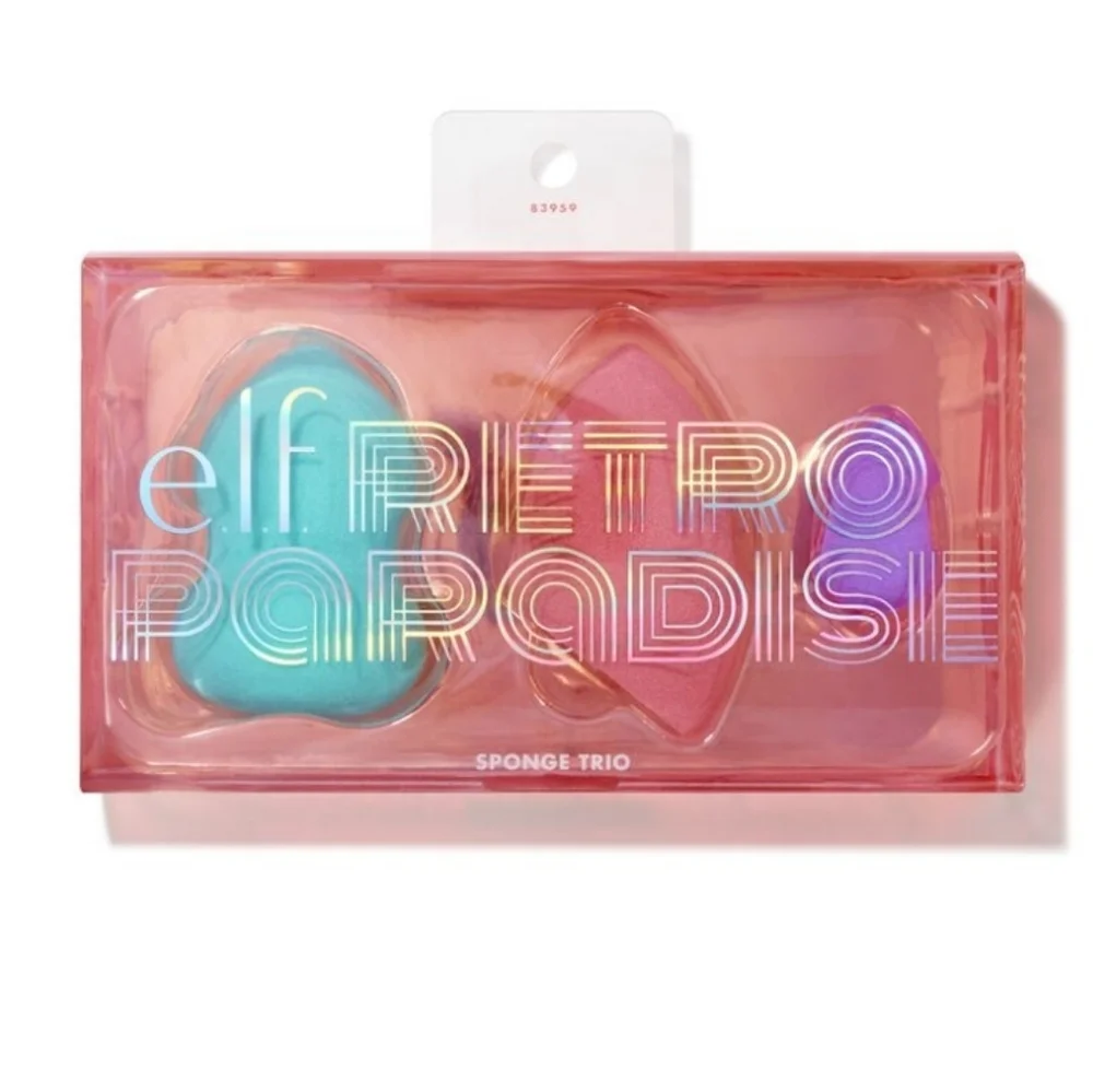 ELF Retro Paradise Beauty Makeup Sponge Trio 3 Face Blending Sponges NWT